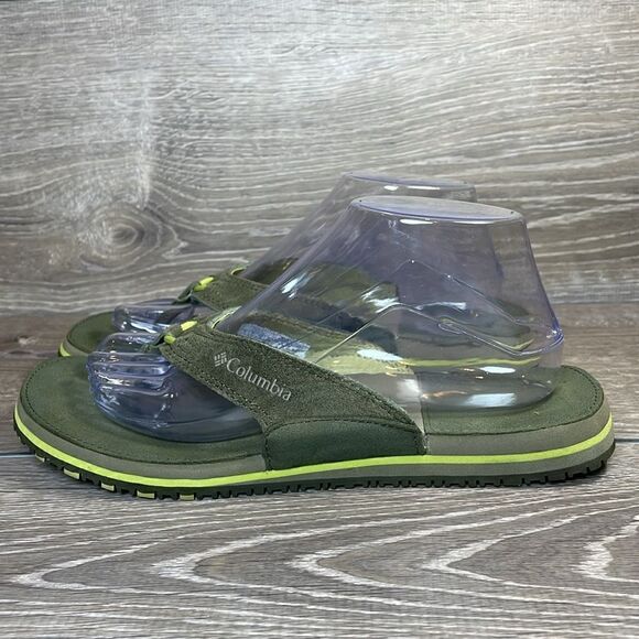 Columbia Solna II Women’s Size 9 Soft Green Leather Thong Flip Flop Sandals - Picture 3 of 11